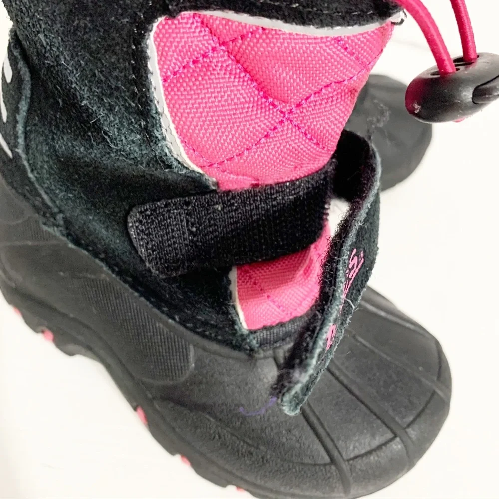 Totes Tammy Sued Nylon Waterproof Insulated Winter Snow Boots Velcro Drawstring